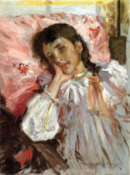 威廉 梅裡特 查斯 Tired aka Portrait of the Artist's Daughter 威廉 梅裡特 查斯 Tired aka Portrait of the Artist's Daughter